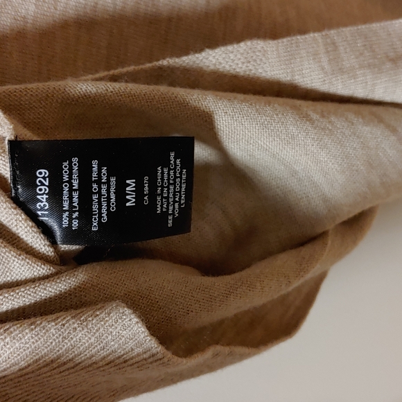 Badgley Mischka 100% Marino Wool Hi-Lo Mock Neck Sweater - Picture 6 of 8